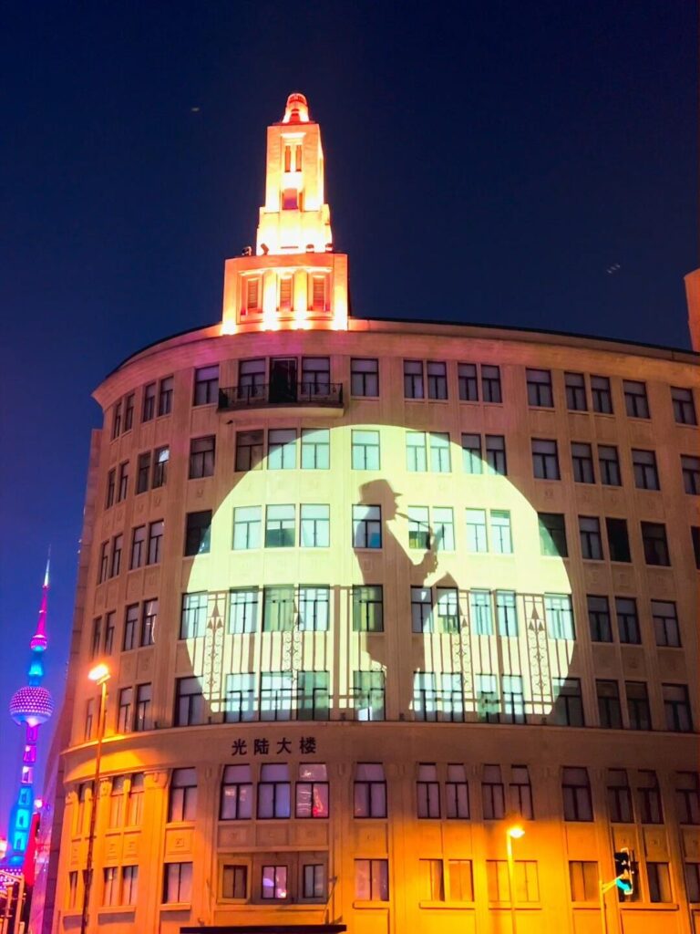 shanghai lights show the bund